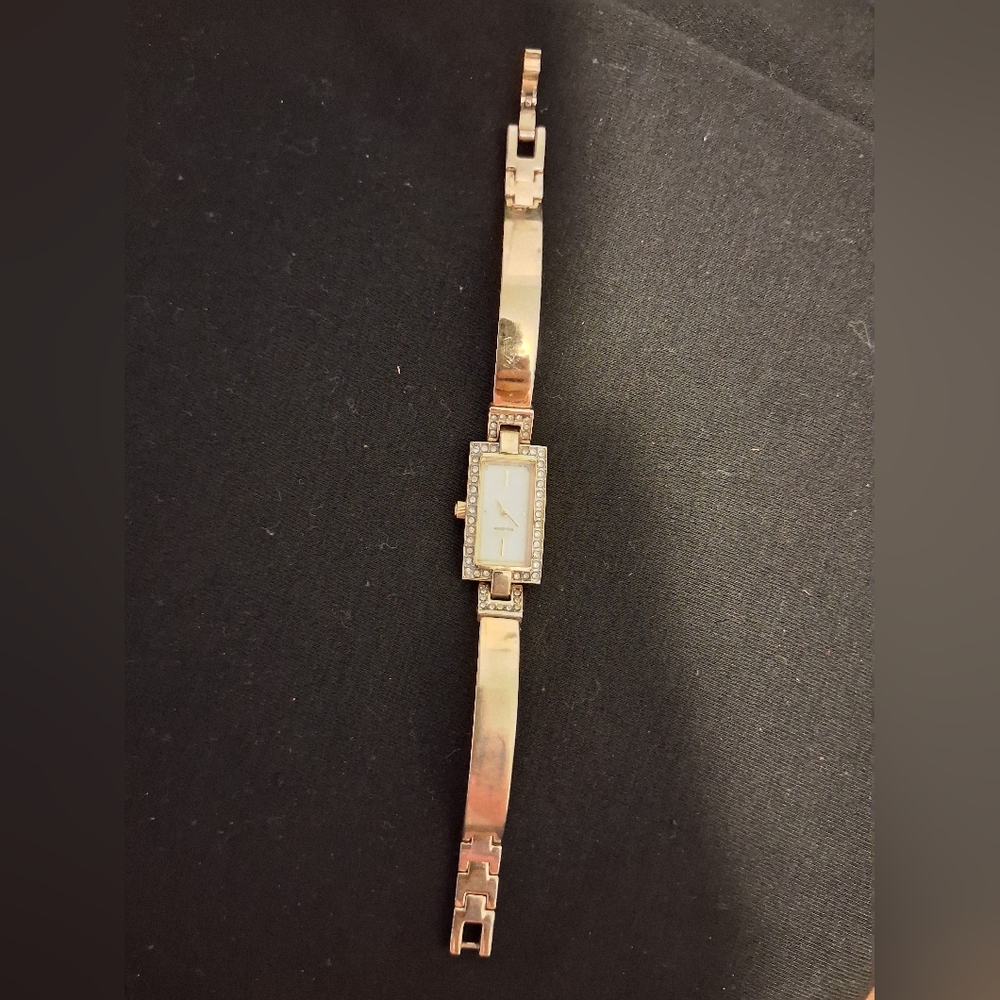 Citizens Eco-Drive Elegant Gold Tone Rectangle Face Solar-Charged Dressy Watch - Picture 8 of 11